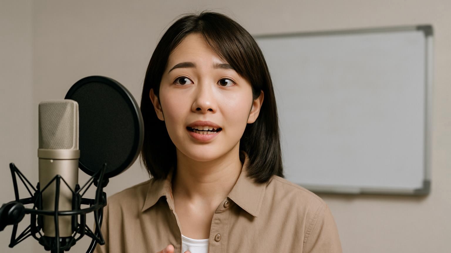 アバロン声優スクールで声優を目指す学生